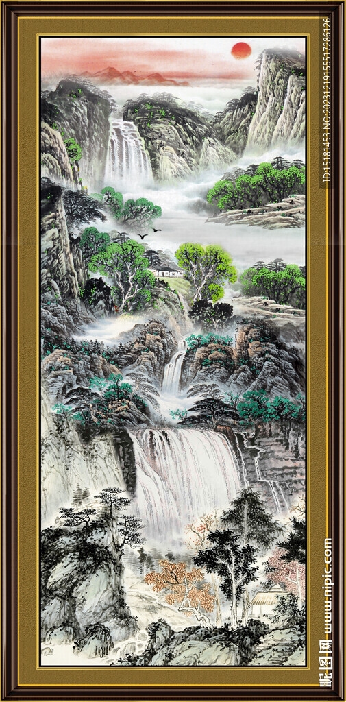 招財山水畫 