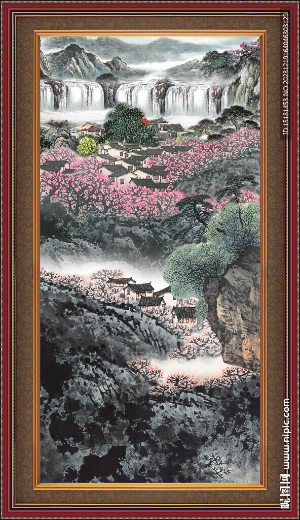 招財山水圖 