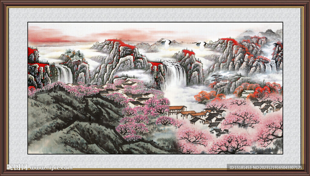 招財山水圖 