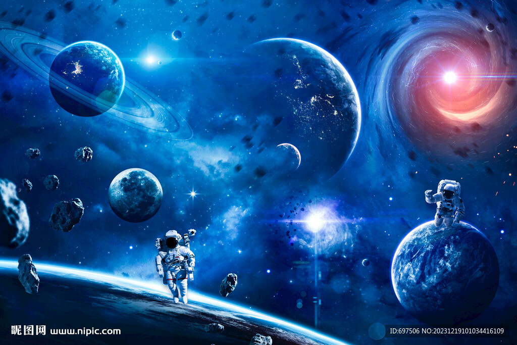 銀河星球外太空隕石宇宙黑洞背景