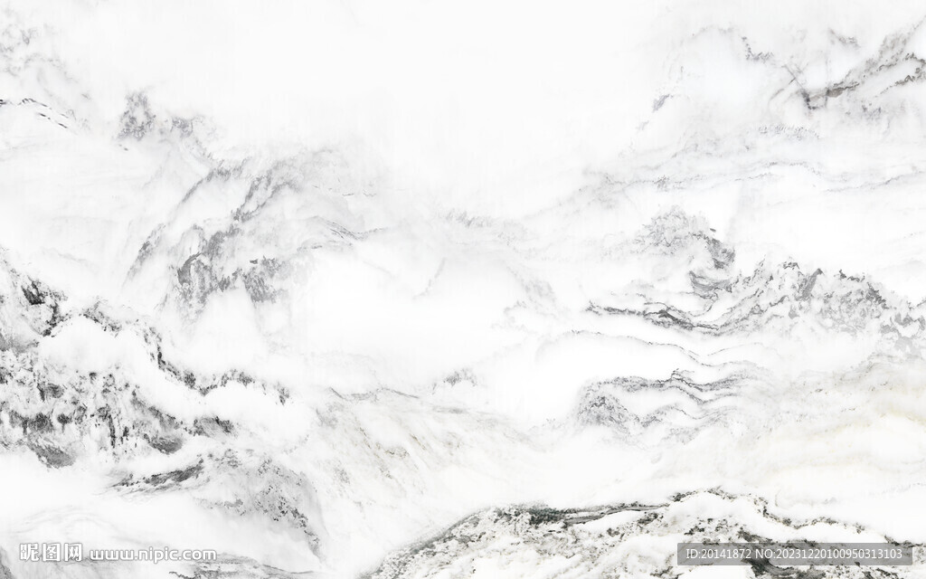 水墨石紋山水