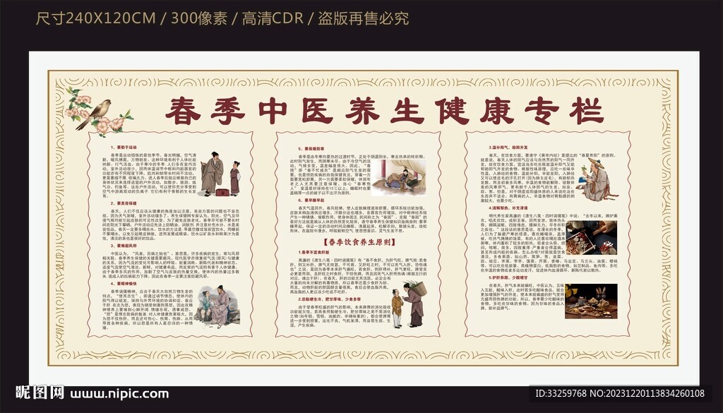 春季中醫(yī)養(yǎng)生健康宣傳欄