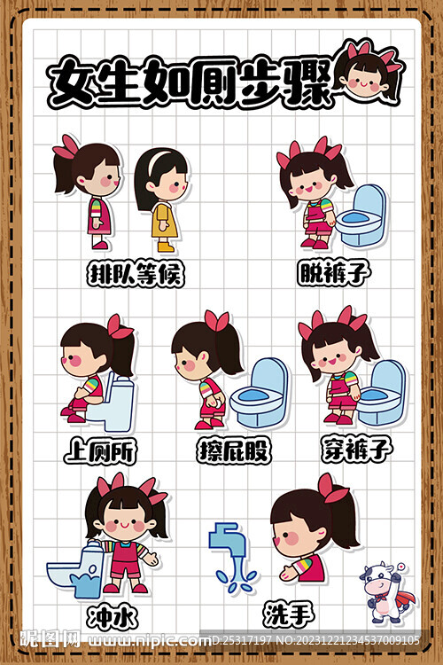女生如廁步驟