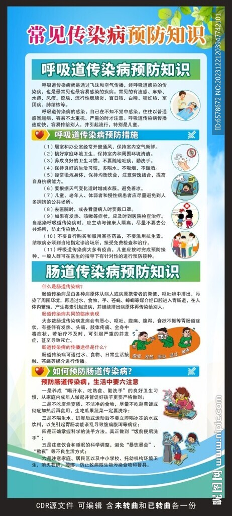 常見傳染病預(yù)防知識(shí)展架