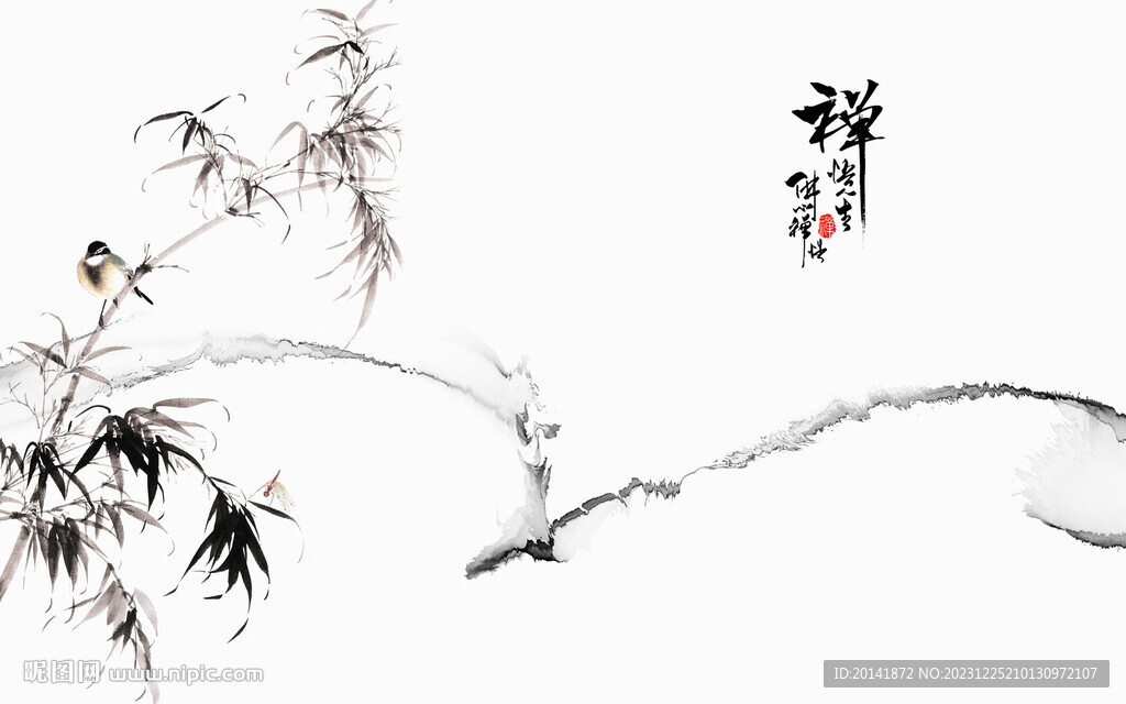 新中式竹子禪意