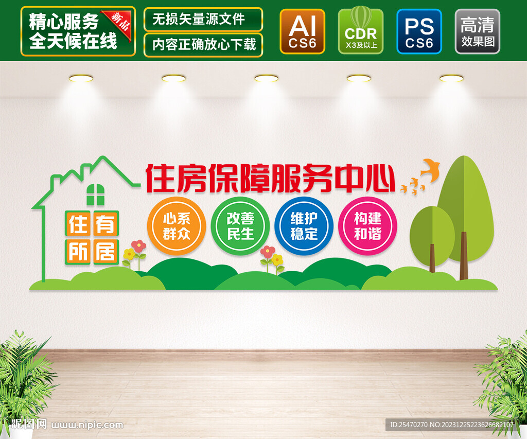 住房保障服務中心文化墻
