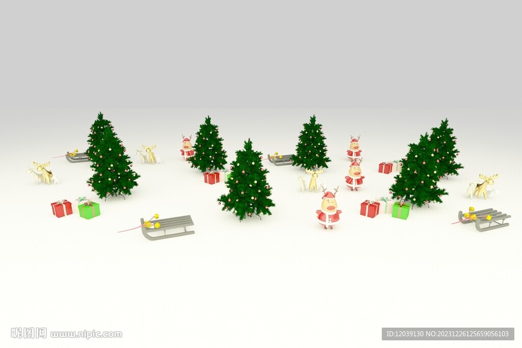 冬天圣诞3D模型