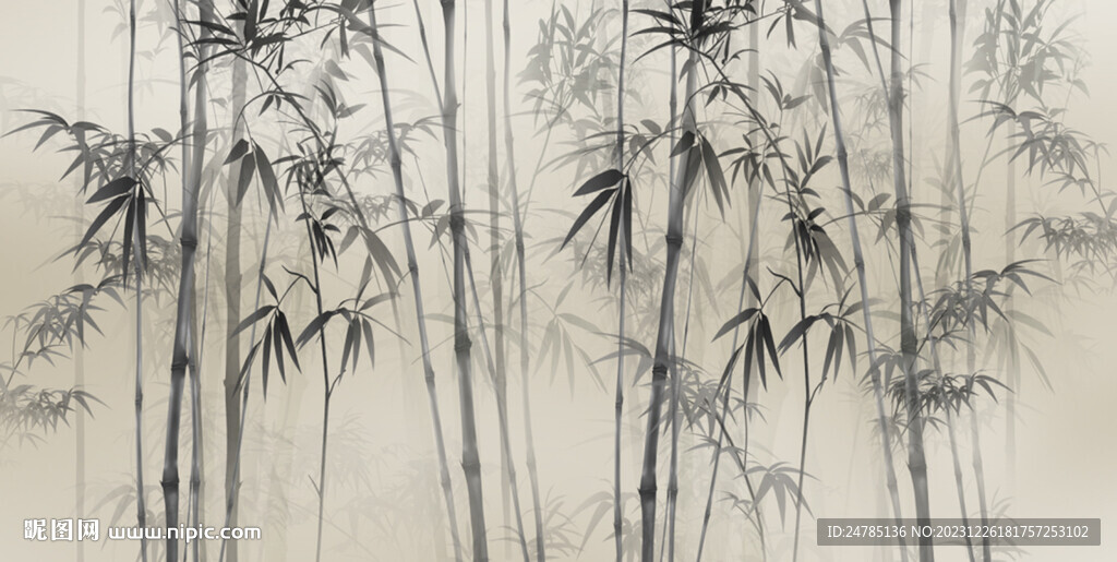 水墨竹子背景