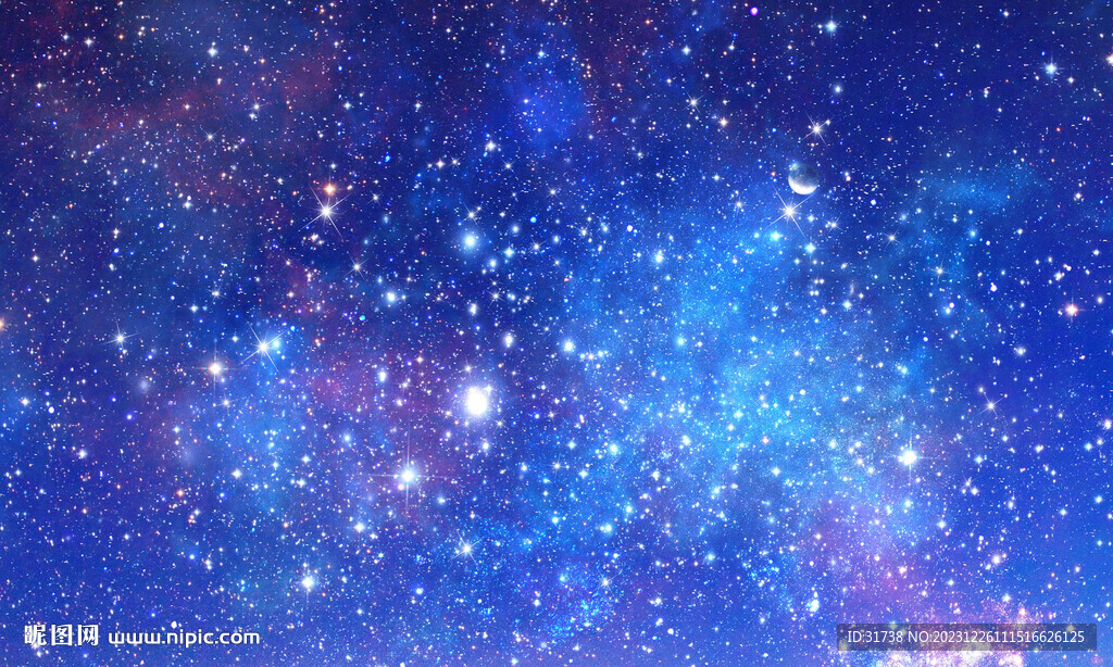 藍(lán)色宇宙星空背景圖