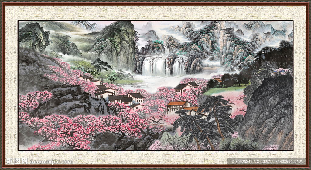 招財山水畫 