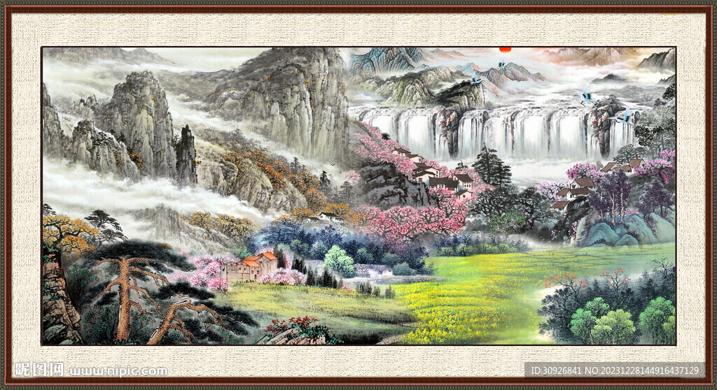 長(zhǎng)幅國(guó)畫山水 