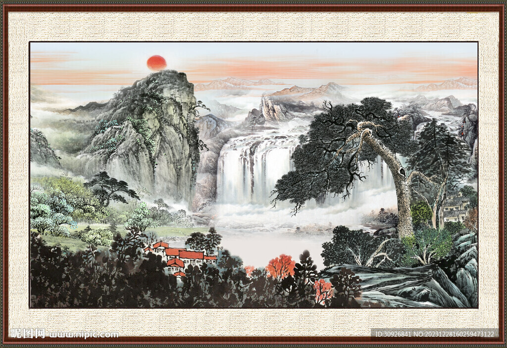 長(zhǎng)幅國(guó)畫(huà)山水 