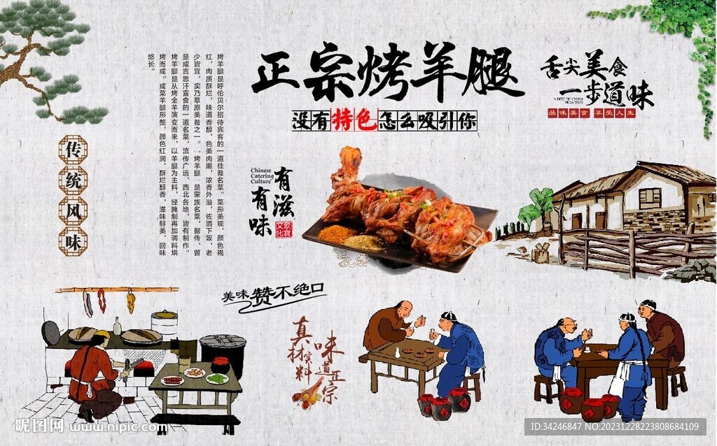 烤羊腿