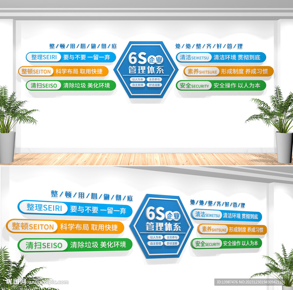 6S企業管理體系文化墻