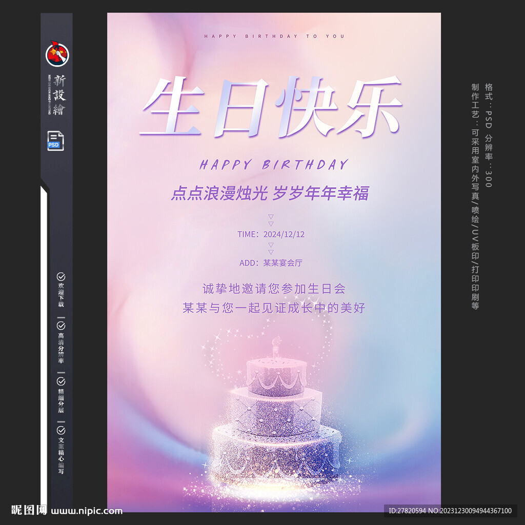 生日快樂海報