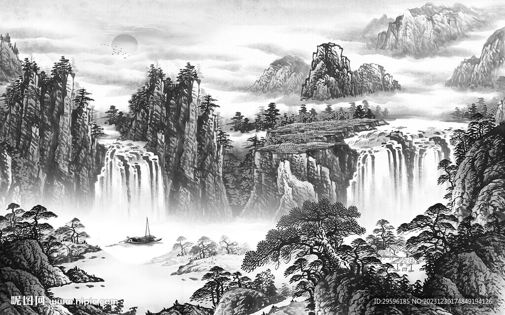 人氣 清晰中式山水 TiF分層