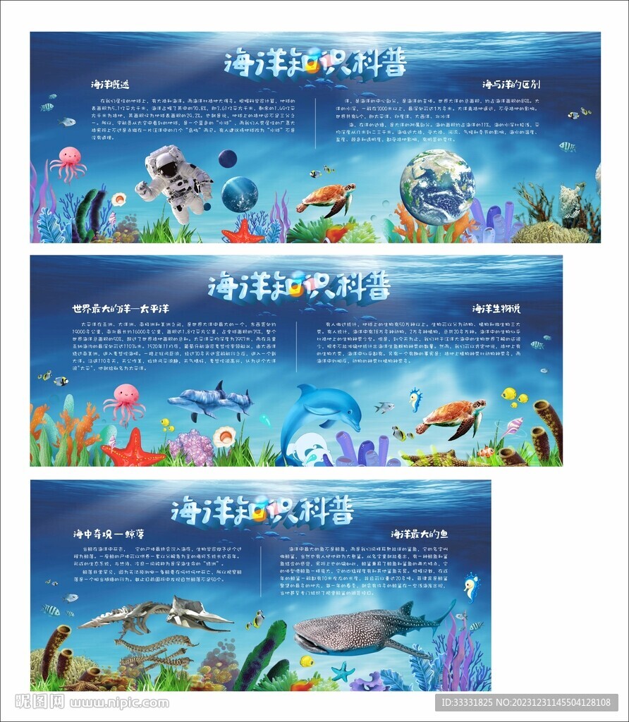 海洋知識科普展板