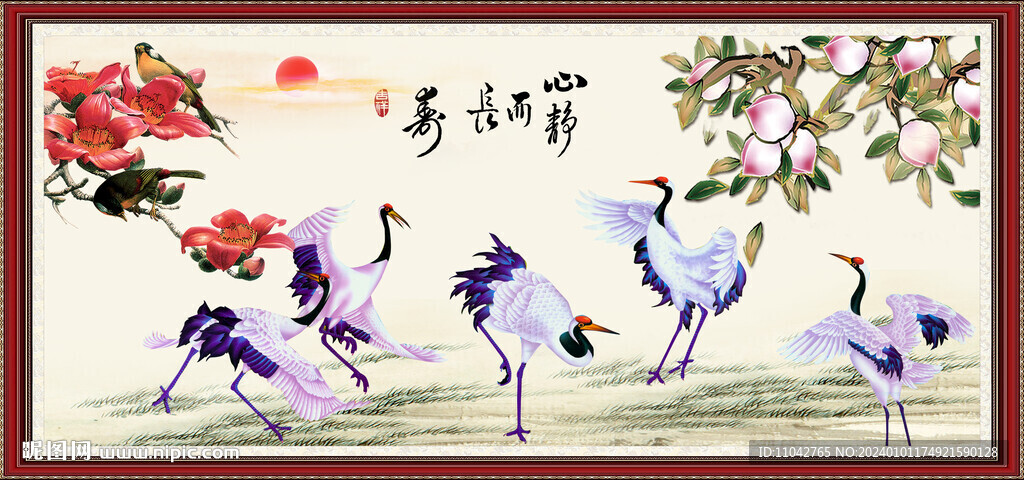 仙鶴圖