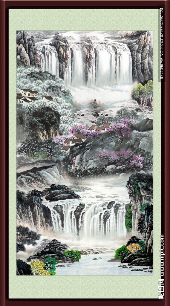 山水瀑布 