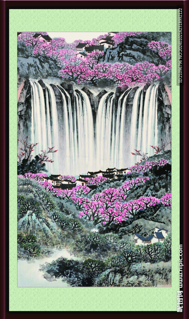 招財山水畫