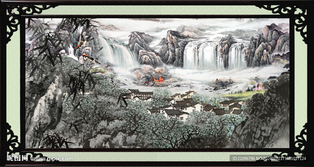 中國畫山水畫 