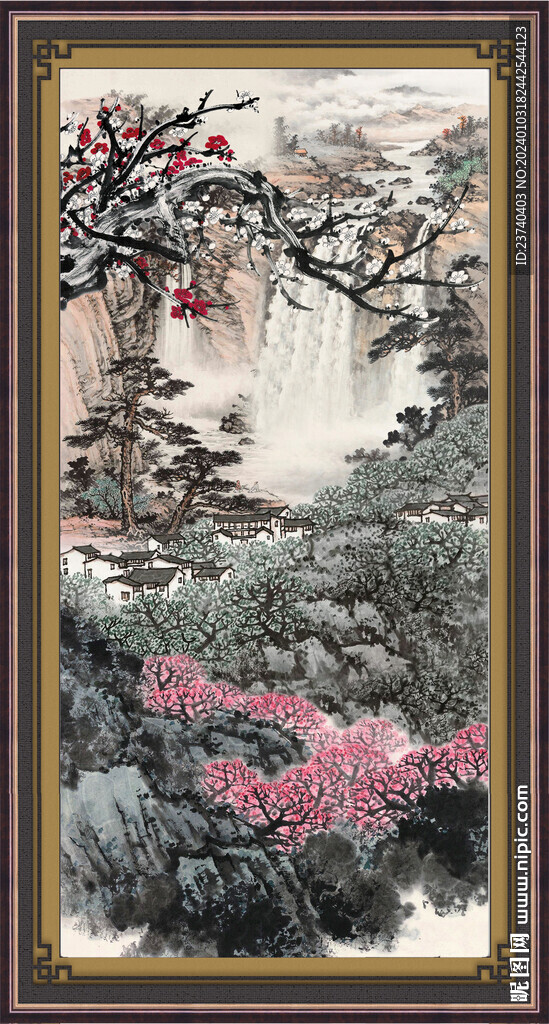 山水中堂畫 
