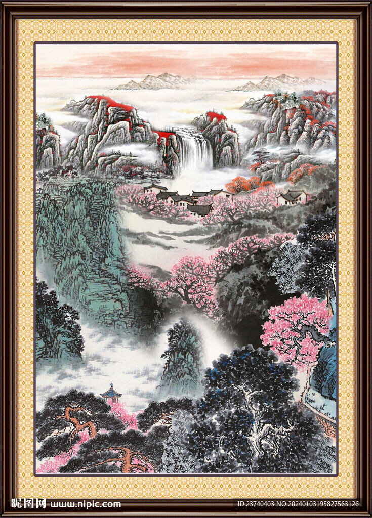 中堂畫山水 