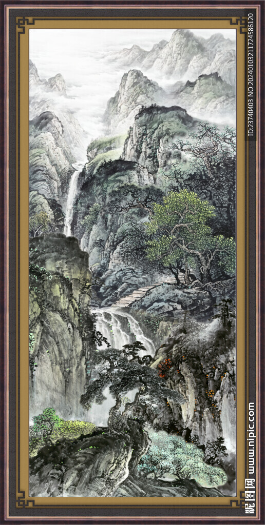 豎式山水 