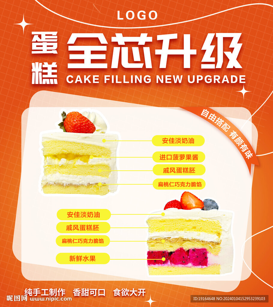 蛋糕夾心海報