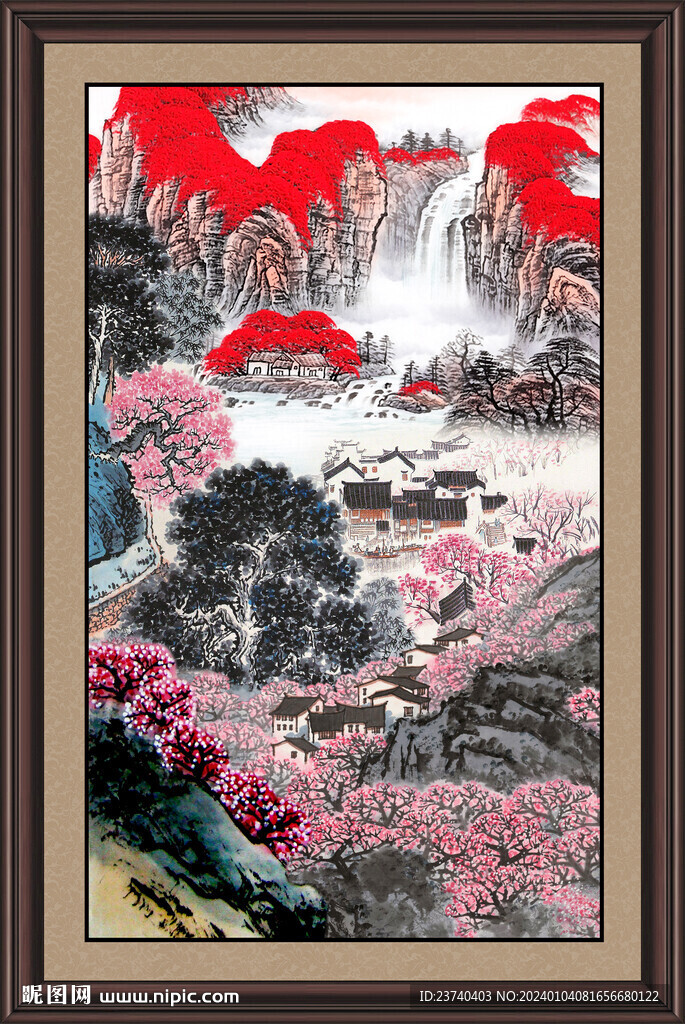 豎式山水 