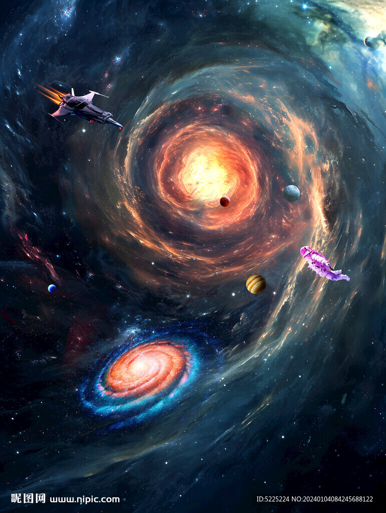 银河星球外太空陨石宇宙黑洞背景