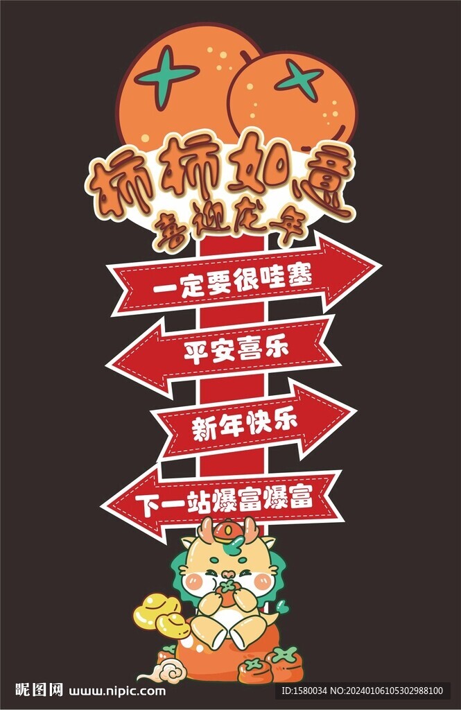 新年指引牌 迎賓牌 