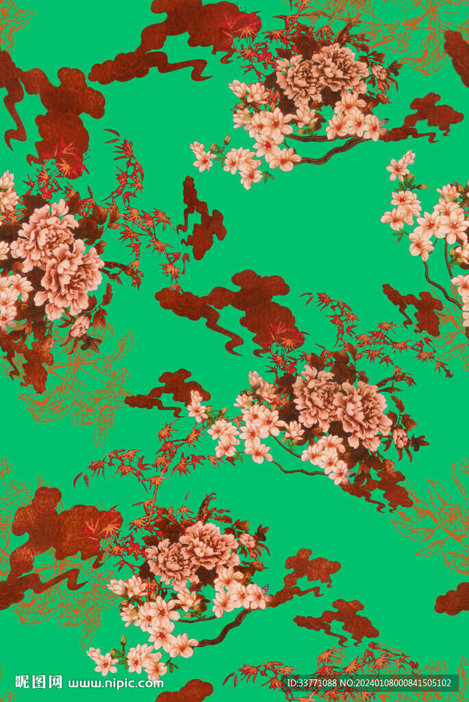 玉蘭花 數(shù)碼印花
