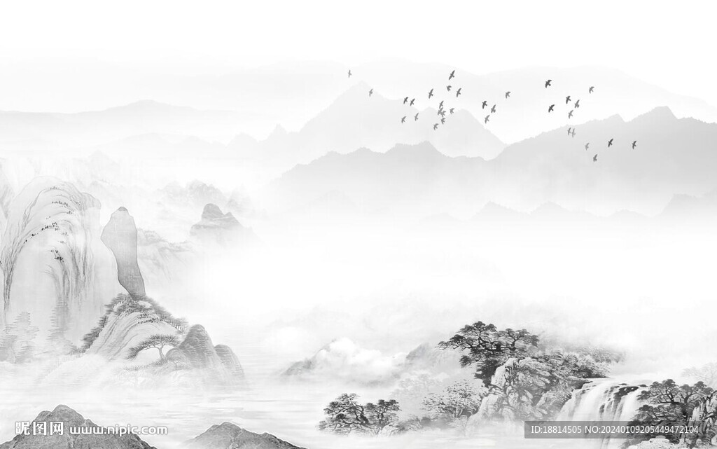 山水背景墻