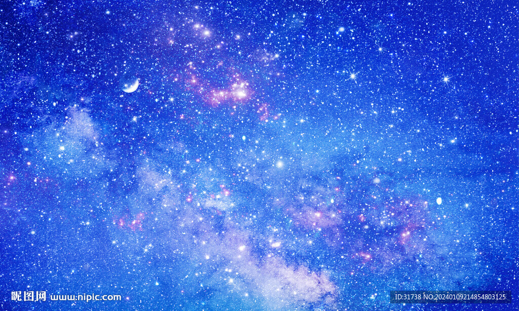 藍(lán)色宇宙星空背景墻