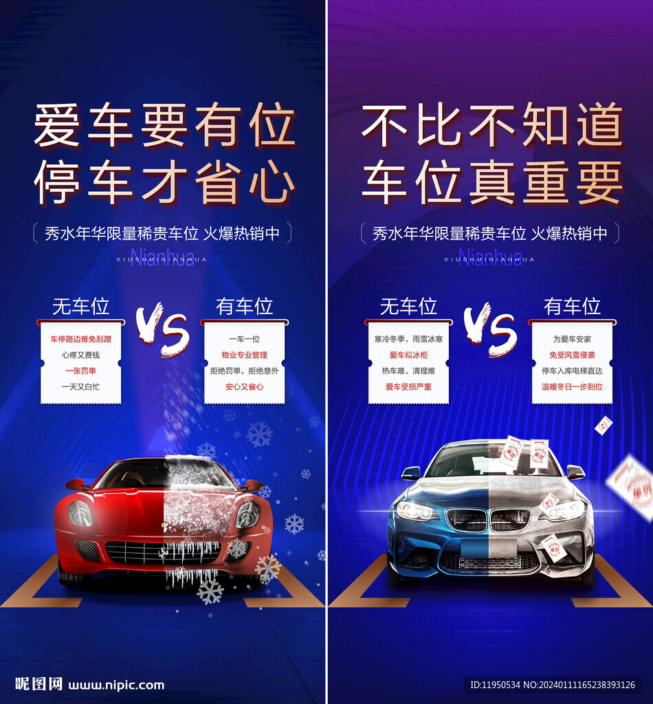 車位 對比