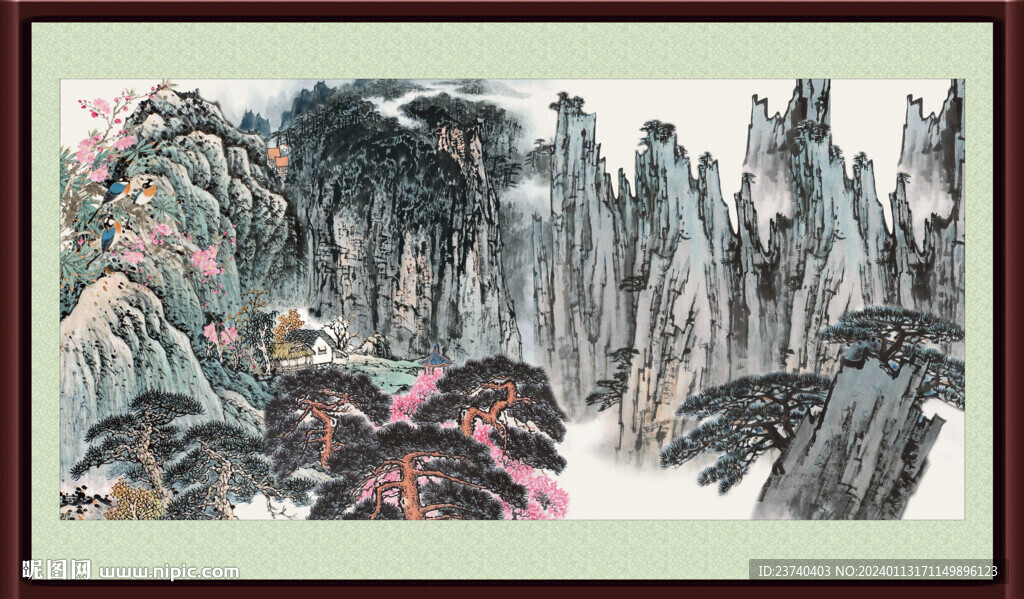 中堂畫山水 