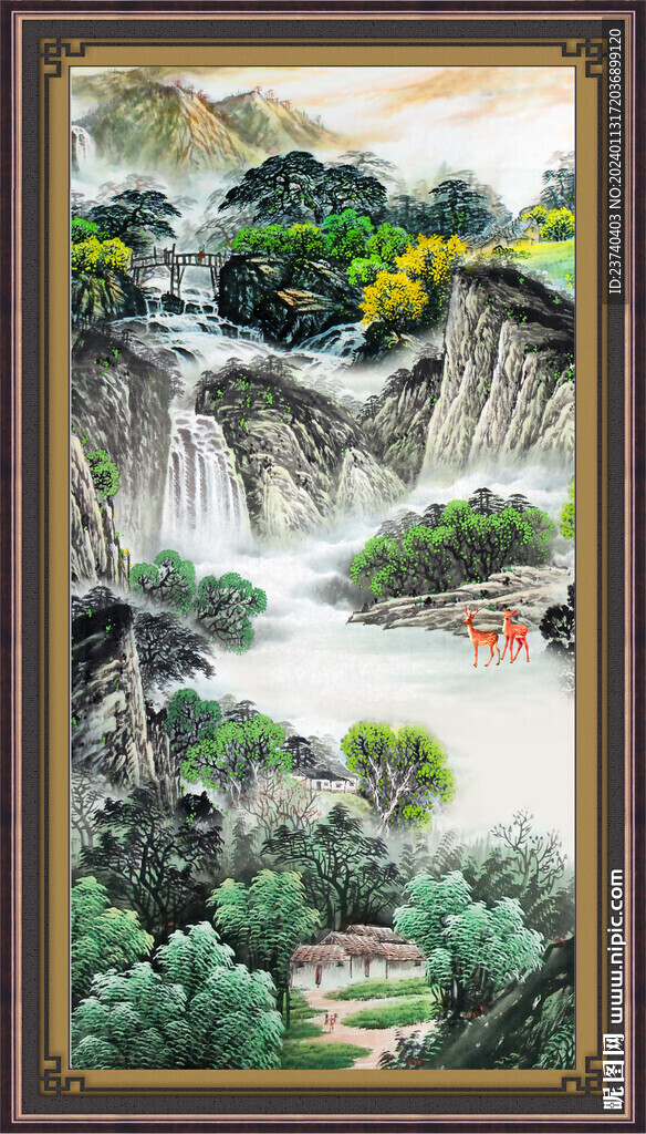 中堂畫山水 