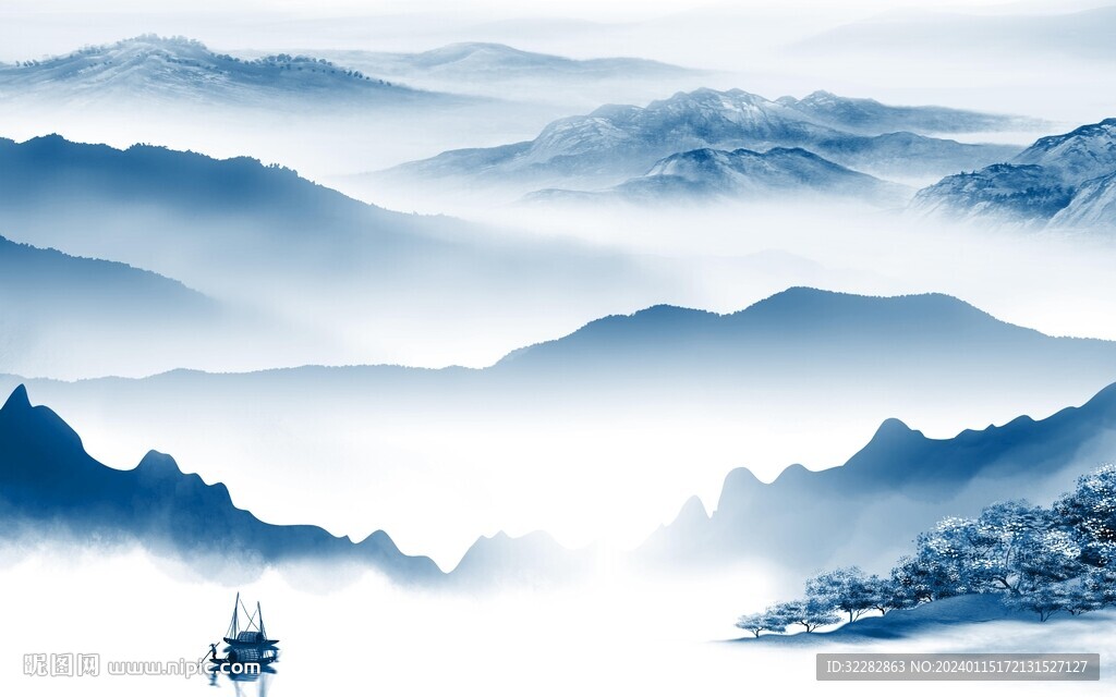 現代 中式新山水畫 TiF分層