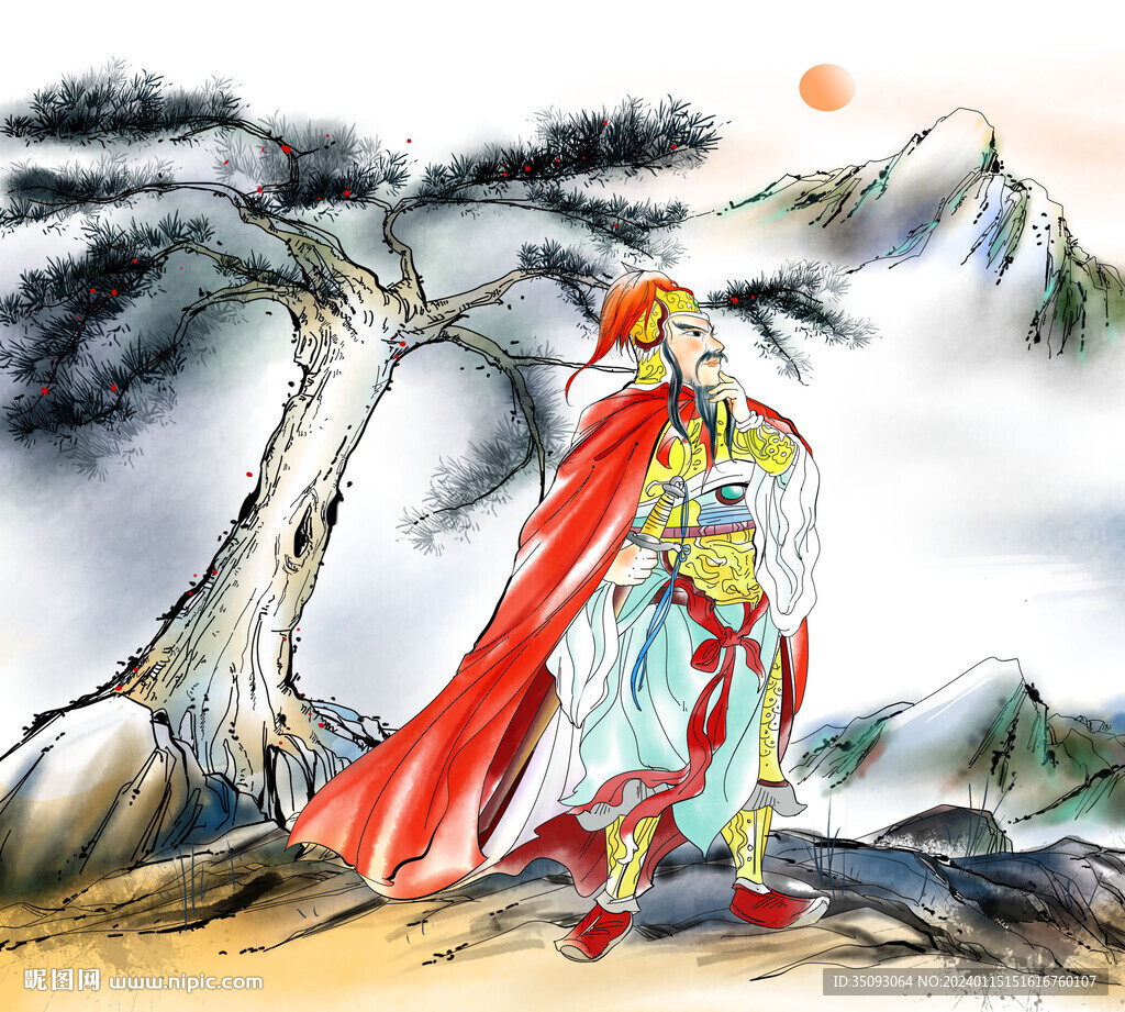 古松將軍國(guó)風(fēng)山水
