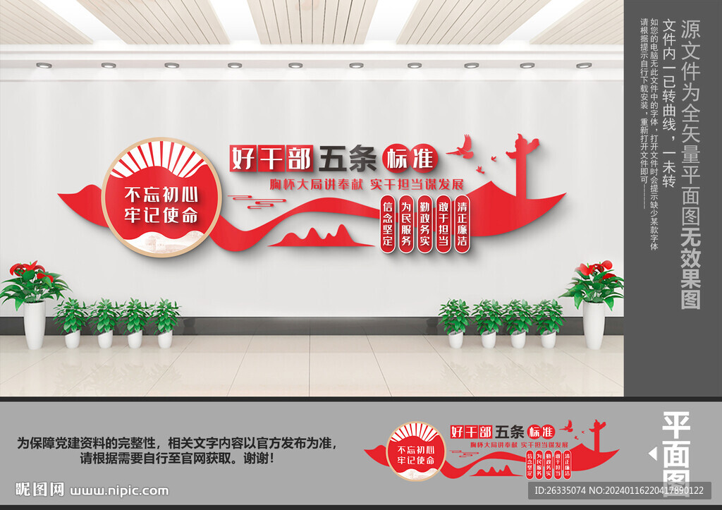好干部五條標準文化墻