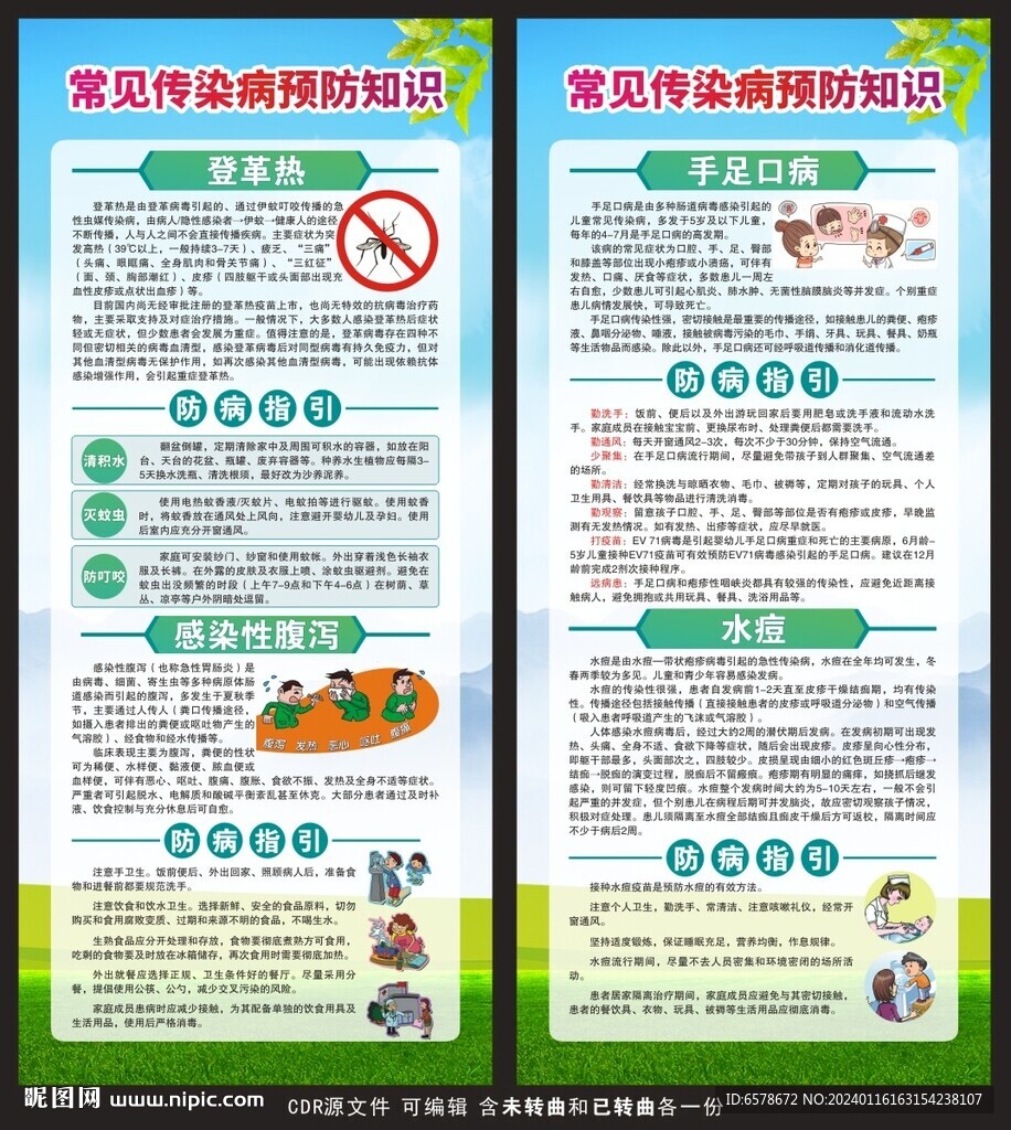 常見傳染病預(yù)防知識展架