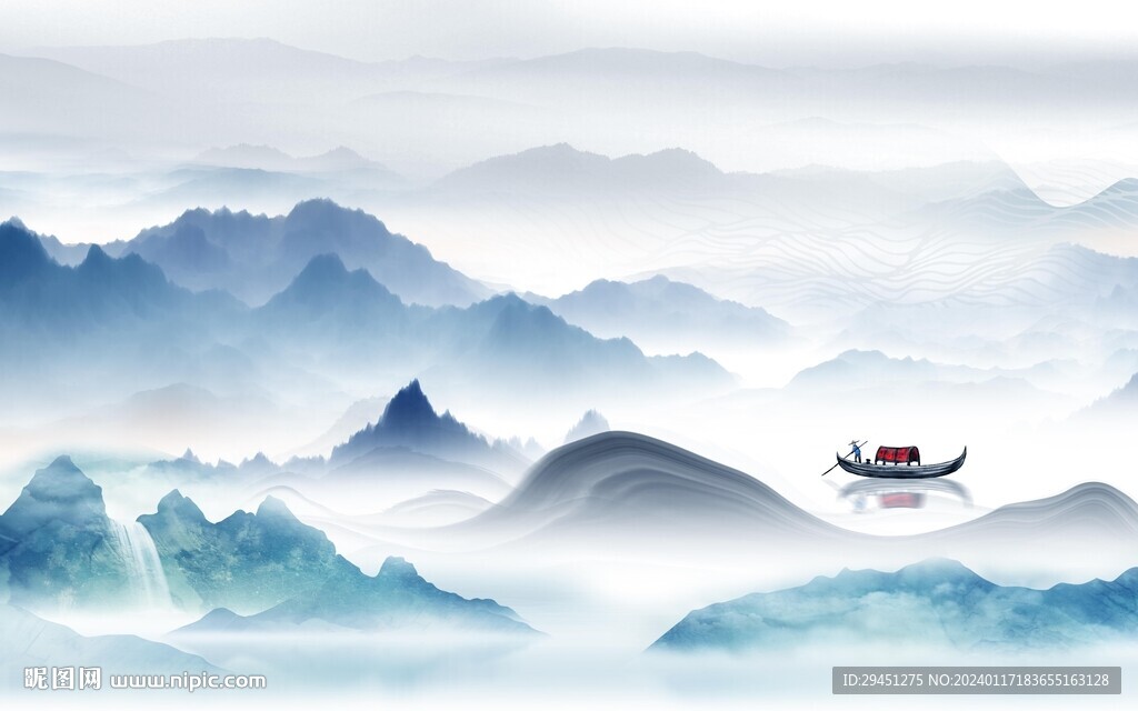 新款 中式新傳山水 Tif分層
