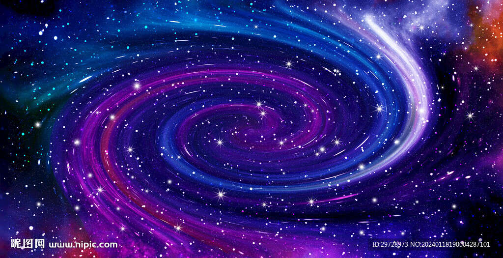彩色旋渦星空
