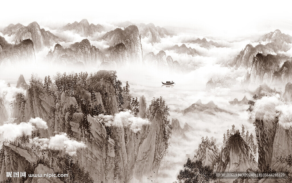 現代 意境簡約山水 TIf分層
