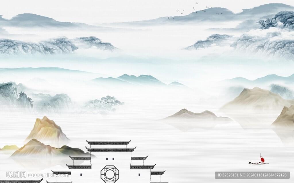 高清 新品大氣山水 Tif分層