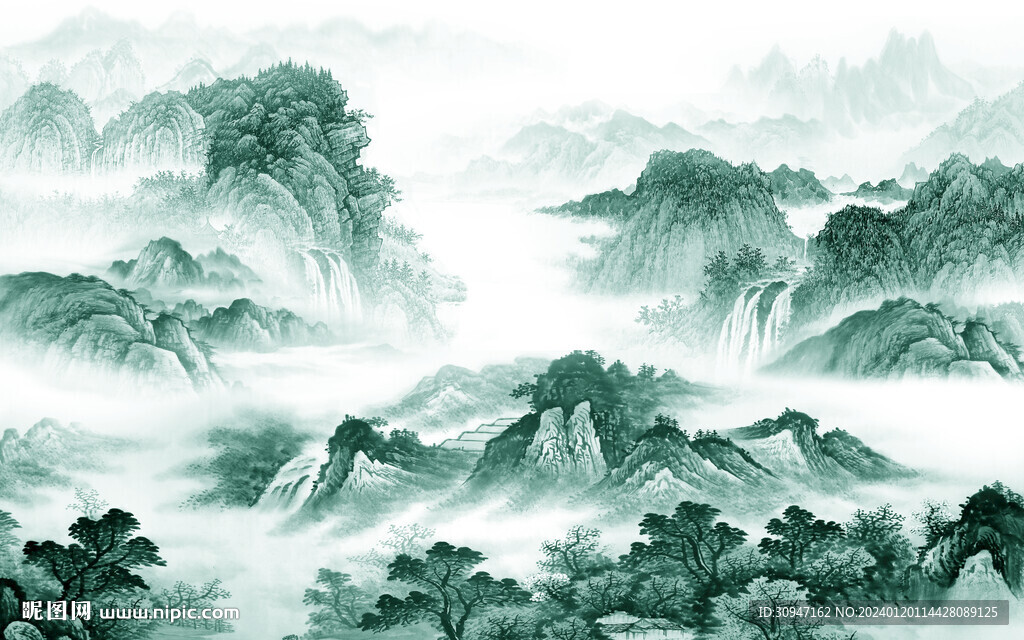 高清 新品意境山水 TIf分層