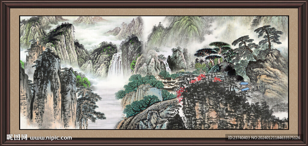 中堂山水畫 