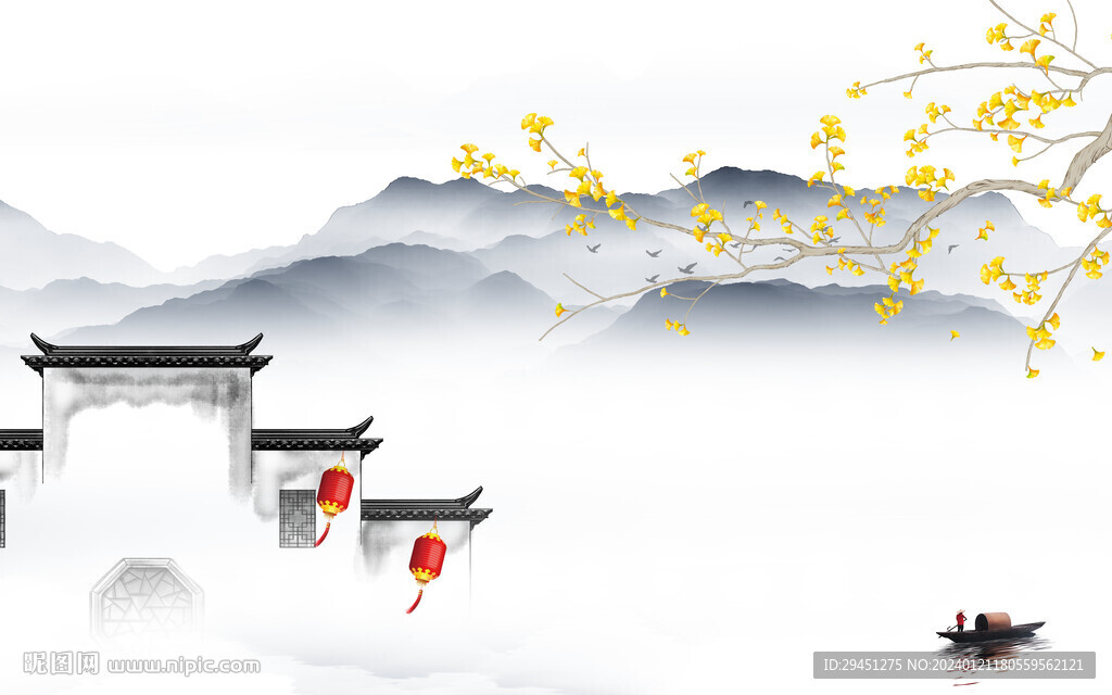 爆款 清晰新傳山水 Tif分層