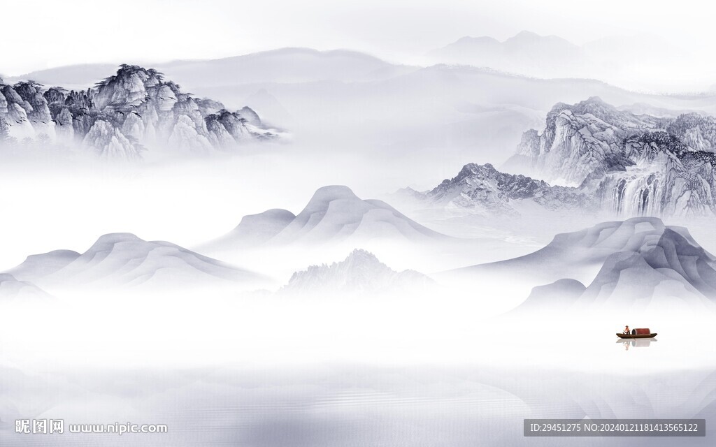 簡約 清晰新傳山水 Tif分層